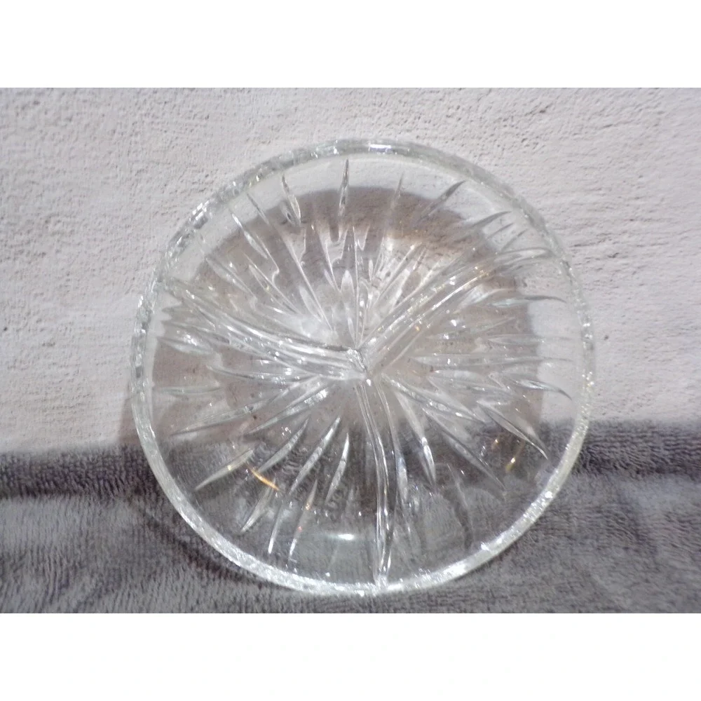 Gorham Germany Full Lead Crystal Divided Condiment Relish Dish‎ Vintage